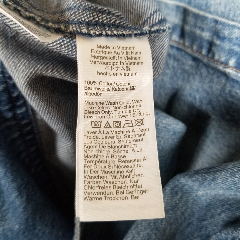 Madewell Denim Popover Mini Dress XXL NWT - Picture 9 of 9